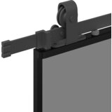  Klizna vrata s priborom crna 90 x 205 cm kaljeno staklo | Eponuda.ba