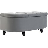 HOMCOM sedežna klop poliester, kavčuk les 120Š x 46G x 42V cm Temno siv, (5000242502) | Shoptok.si