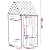 Krov za dječji krevet bijeli 60x89x134,5 cm masivna borovina | shoptok.hr