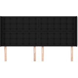  Uzglavlje s ušima crno 203x16x118/128 cm od tkanine | shoptok.hr