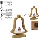 Molarem Home Božićna LED dekoracija – Božićno zvono s osvjetljenjem, glazbom i snijegom | shoptok.hr
