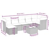  8-dijelni set vrtnih sofa od poliratana s jastucima crni | shoptok.hr