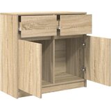  Komoda s ladicama hrasta sonome 80x34x76 cm konstruirano drvo | Eponuda.ba