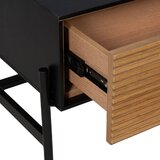 Ixia Črna mizica v jesenovem dekorju 60x124 cm Orleans – | Shoptok.si
