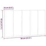 vidaXL Jastuk za uzglavlje svjetlosivi 80 cm od tkanine | shoptok.hr