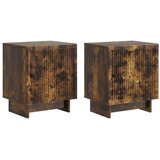  Noćni ormar 2 pcs Dimljeni hrast 43 x 34 5 x 50 cm - Dimljeni hrast 2 | shoptok.hr