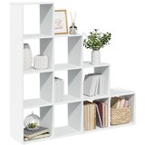 vidaXL Pregrada za knjige 4 razine bijeli 131,5x29x131,5 cm drvena | shoptok.hr