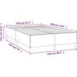  Okvir kreveta bez madraca plavi 120x190 cm od tkanine | shoptok.hr