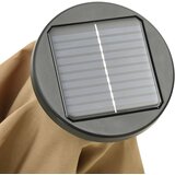  Vrtni suncobran LED smeđesivi 200 x 211 cm aluminijski | Eponuda.com