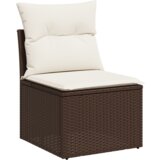 Set vrtnega kavča s 6 kosi in blazinami rjava poli ratan | Shoptok.si
