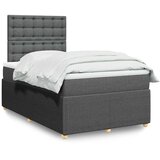  Krevet s oprugama i madracem tamnosivi 120 x 200 cm od tkanine | shoptok.hr