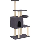  Mačje drevo s praskalniki iz sisala temno sivo 131 cm, (20989787) | Shoptok.si