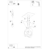  Stropna svetilka TULOS bela, (21347642) | Shoptok.si