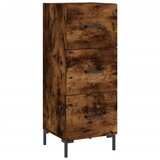 Maison Chic Komoda - Predalnik dimljeni hrast 34,5x34x90 cm inženirski les, (21718154) | Shoptok.si