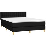  Krevet s oprugama i madracem crni 140x200 cm od tkanine | shoptok.hr