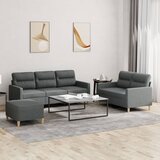  3-dijelni set sofa s jastucima tamnosivi od tkanine | shoptok.hr