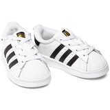 Adidas patike za devojčice SUPERSTAR EL I FU7717 bele