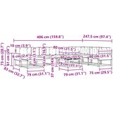  Set vanjskih sofa s jastukom 9 pcs Čvrsto drvo akacije | shoptok.hr