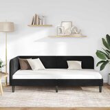  Kutni okvir kreveta Crna 90 x 200 cm Baršun | shoptok.hr
