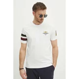 Aeronautica Militare Bombažna kratka majica moška, bela barva, TS2230J592