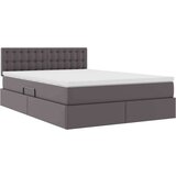  Krevet S LED lampica s uzglavljem Siva 140 x 190 cm PVC | shoptok.hr