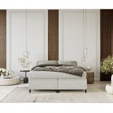 Maison de Rêve Svijetlo sivi tapecirani bračni krevet s prostorom za odlaganje 200x200 cm Tate – | shoptok.hr