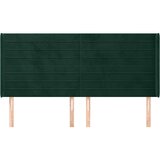  Uzglavlje s ušima tamnozeleno 163x16x118/128 cm baršunasto | Eponuda.com