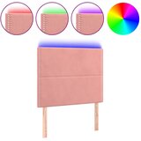  LED uzglavlje ružičasto 80x5x118/128 cm baršunasto | shoptok.hr