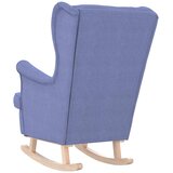  Stolica za ljuljanje 74x90x102 cm od tkanine traper-plava | shoptok.hr