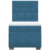 Box spring krevet s madracem plavi 80 x 200 cm baršunasti | shoptok.hr