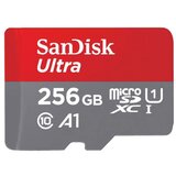 San Disk Ultra microSDXC 256GB Class 10 UHS-I U1 V10 A1 FHD SD adapter SDSQUAC-256G-GN6MA spominska kartica | Shoptok.si