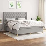  Box spring s madracem svjetlosiva 160x200 cm tkanina Cijene