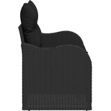  Vrtni kauč s jastukom Crna 121 x 62 x 69cm poliratan | Eponuda.ba