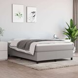  Box spring posteljni z vzmetnico svetlo siv 140x190 cm blago, (20738696) Cene
