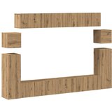  8-dijelni set TV ormarića montiran na zid Artisan Oak | shoptok.hr