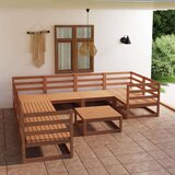  Vrtna sedežna garnitura 9-delna trdna borovina, (20998759) Cene