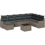  Sjedeća garnitura za vrt 9 kom. Siva poliratan 287,5 x 177,5 x 69 cm | shoptok.hr