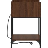 vidaXL Noćni Ormari s policom s pohranom 2 pcs Smeđi hrast 40 x 40 x 61 cm | shoptok.hr