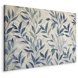  Slika - Leaves in Blue Color Delicate Botanical Motif 60x40 Standard | shoptok.hr