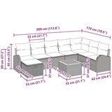  9-dijelni vrtni set sofa s jastučićima crni poli ratan | shoptok.hr
