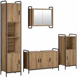  Set ormarića za kupaonicu 4 kom. Hrast artisan 40 x 36 x 181 cm - Hrast artisan Ormar ispod sudopera (3 vrata) + viseći ormar + | shoptok.hr