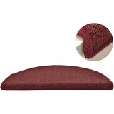  Prostirke za stepenice 15 kom 56x17x3 cm bordo poluokrugle | shoptok.hr