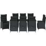  Vrtni set za objed 9 kom. Crna poliratan | shoptok.hr
