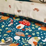Catherine Lansfield Zelena/bež otroška posteljnina za zakonsko posteljo 200x200 cm Fox and Woodland Friends – | Shoptok.si