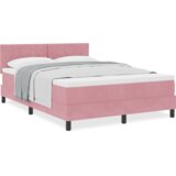 Box Spring Krevet s Madracem Ružičasta 140x200 cm Baršun | shoptok.hr