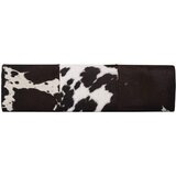  Klupa 110 x 30 x 45 cm Prava koža Crna i bijela Slike