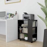 Furnova Omarica na kolesih črna 60x35x75 cm iverna plošča, (21954179) | Shoptok.si