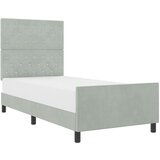 vidaXL Krevet s okvirom Svjetlosiva 90x200 cm Baršun | shoptok.hr