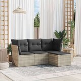 vidaXL 4-dijelni set vrtnih sofa s jastucima svijetlosivi poliratan | shoptok.hr