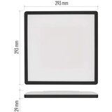 LED plafonsko svetlo FLORI LED/18W/230V 4000K crno 29x29 cm | Eponuda.com